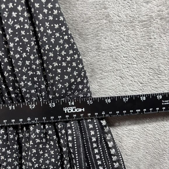 H&M High Neck Maxi Dress Black White Floral Mixed Print Sheer Sexy Size 10 E159 - Picture 5 of 9